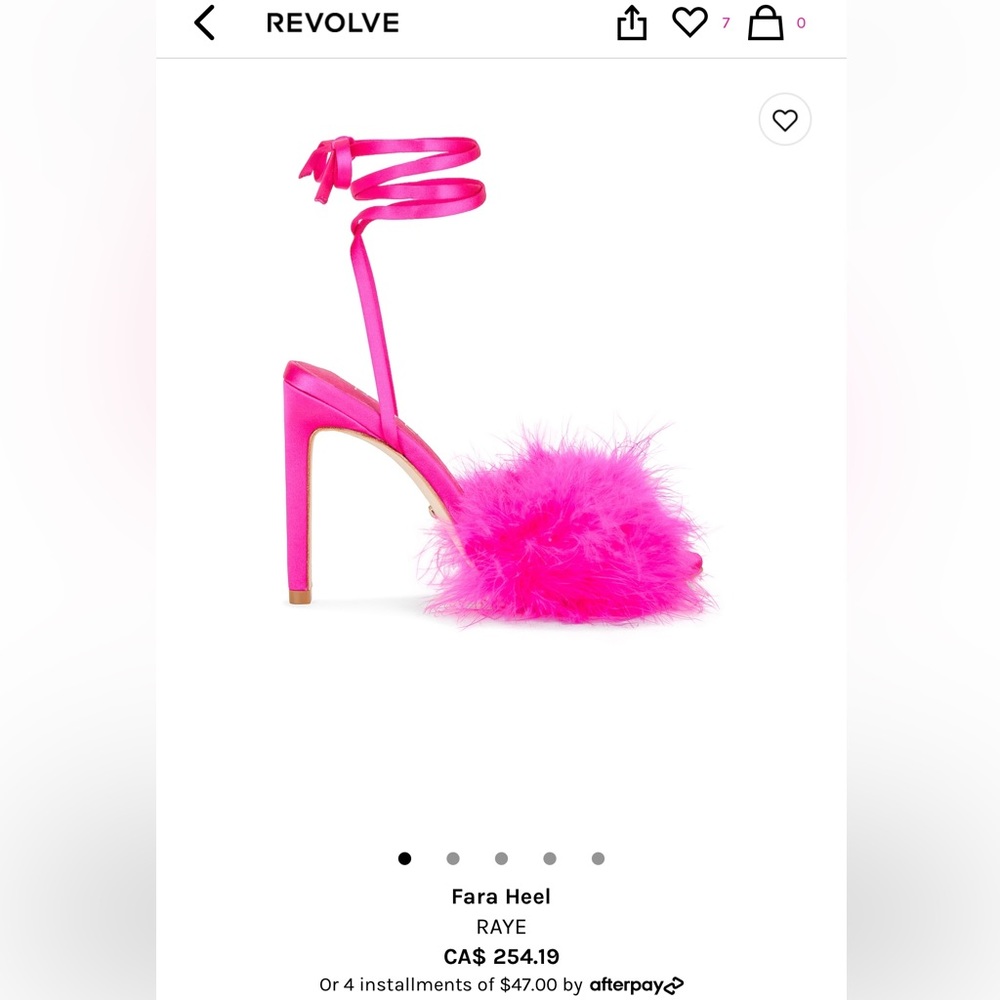 Farah feather lace up heel by raye
